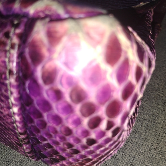 Enrico Pucci Purple Python Dahlia Bag - Picture 5 of 11